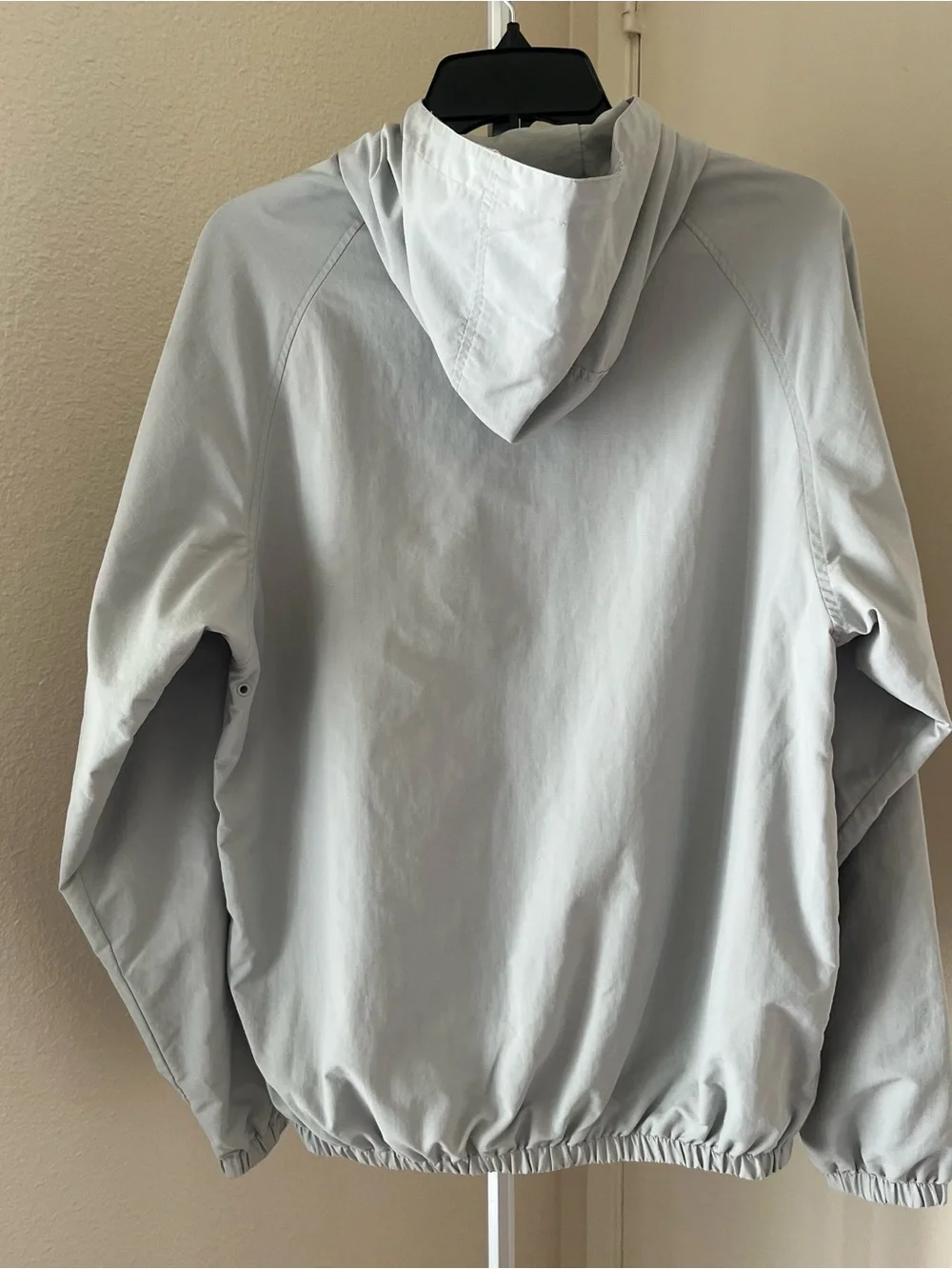 Palace Quick Dry Soft Shell Hooded Windbreaker Jacket Light Grey Size M
